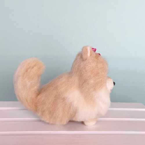 オーダーメイド】ポメラニアンの羊毛フェルト 犬 羊毛フェルト chai