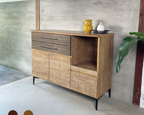 キッチンカウンター カウンター キッチン収納 家電収納 棚 アイアン脚