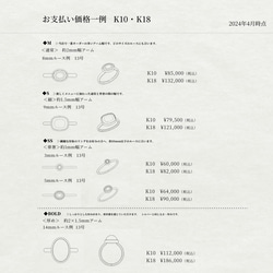 セミオーダーリング【シンプルセミオーダー】10金 18金 カボション　リング加工　リング製作 14枚目の画像