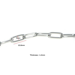 [商品總打折] [5M] 5 * 12.6mm 手工銠銀黃銅鏈 NF / 04 第3張的照片