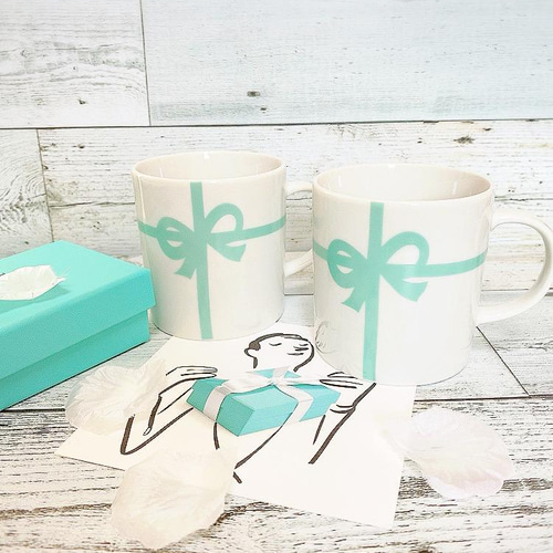 Tiffany & かわいらし Co. マグカップ 2個セット ギフトボックス付き