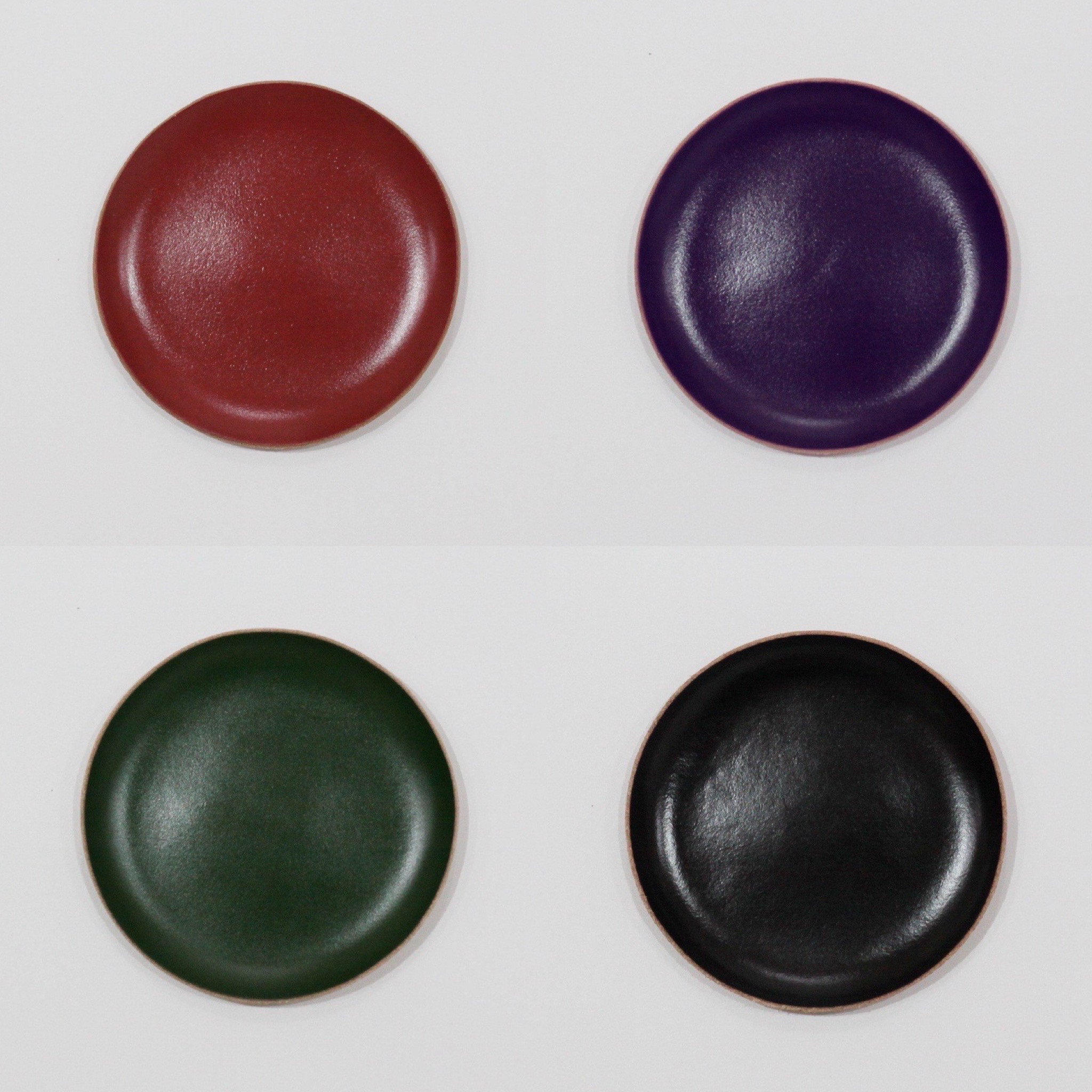 【翌日発送】レザーコースター4点セット Creema限定