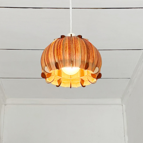 木製ペンダントライト「ペコロス（ゼブラウッド）」 ｜ゼブラウッド