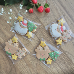 ２０日までに発送☆クリスマスアイシングクッキー☆個包装☆3〜4枚入り♪８セットまでクリックポスト送料２００円☆ 2枚目の画像