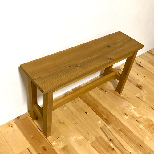 無垢材のスリムベンチ｜玄関や廊下にぴったり【幅70cm奥行21cm】カフェ