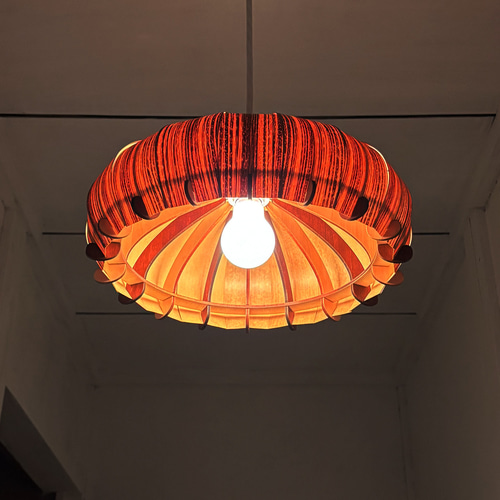 エリンギ（ゼブラ)」木製ペンダントライト 照明 おしゃれ