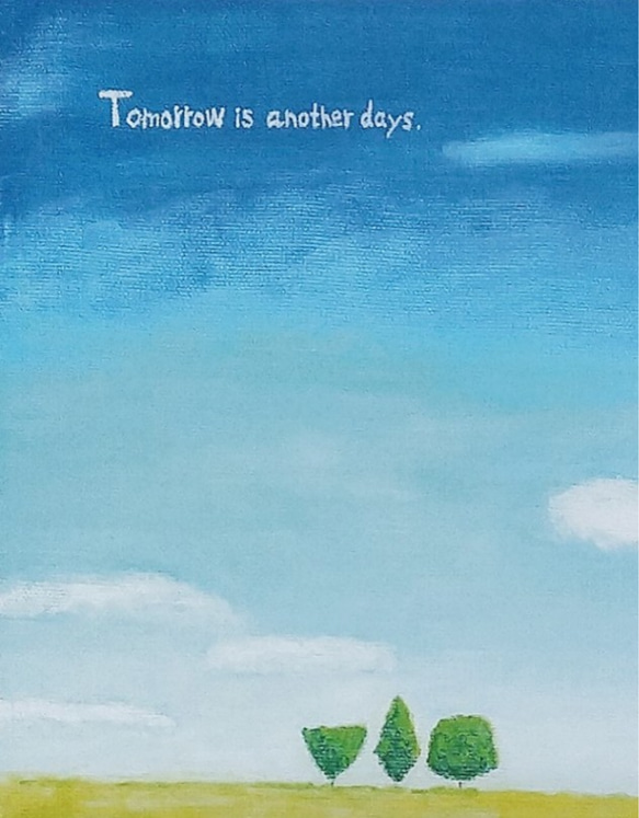 風景画 猫 【選べる3枚】『明日は明日の風が吹くよ』 ポストカード 木 絵 イラスト 絵画 水彩画 ハガキ 4枚目の画像