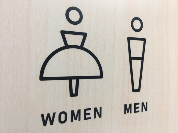 トイレマーク　カッティングシート　切文字　ピクトサイン　ピクトグラム　男女セット 3枚目の画像