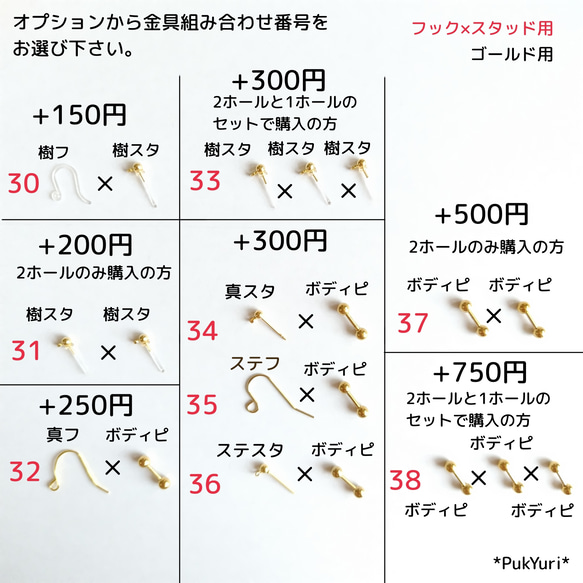 小粒ジルコニアの2ホールピアスG/ノンホールピアス/イヤーカフ/2連ピアス/軟骨ピアス/ボディピアス 6枚目の画像