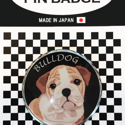 ピンバッジ ブルドッグ ピンバッチ ピンズ犬 2枚目の画像