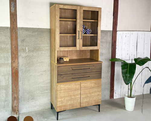 5000円OFFクーポン】キッチンボード 食器棚 棚 カップボード