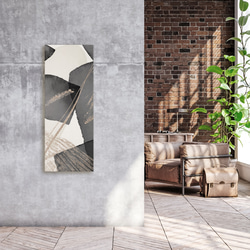 長方形キャンバスアートパネル ブラック07 北欧ジャパンディ 壁掛け