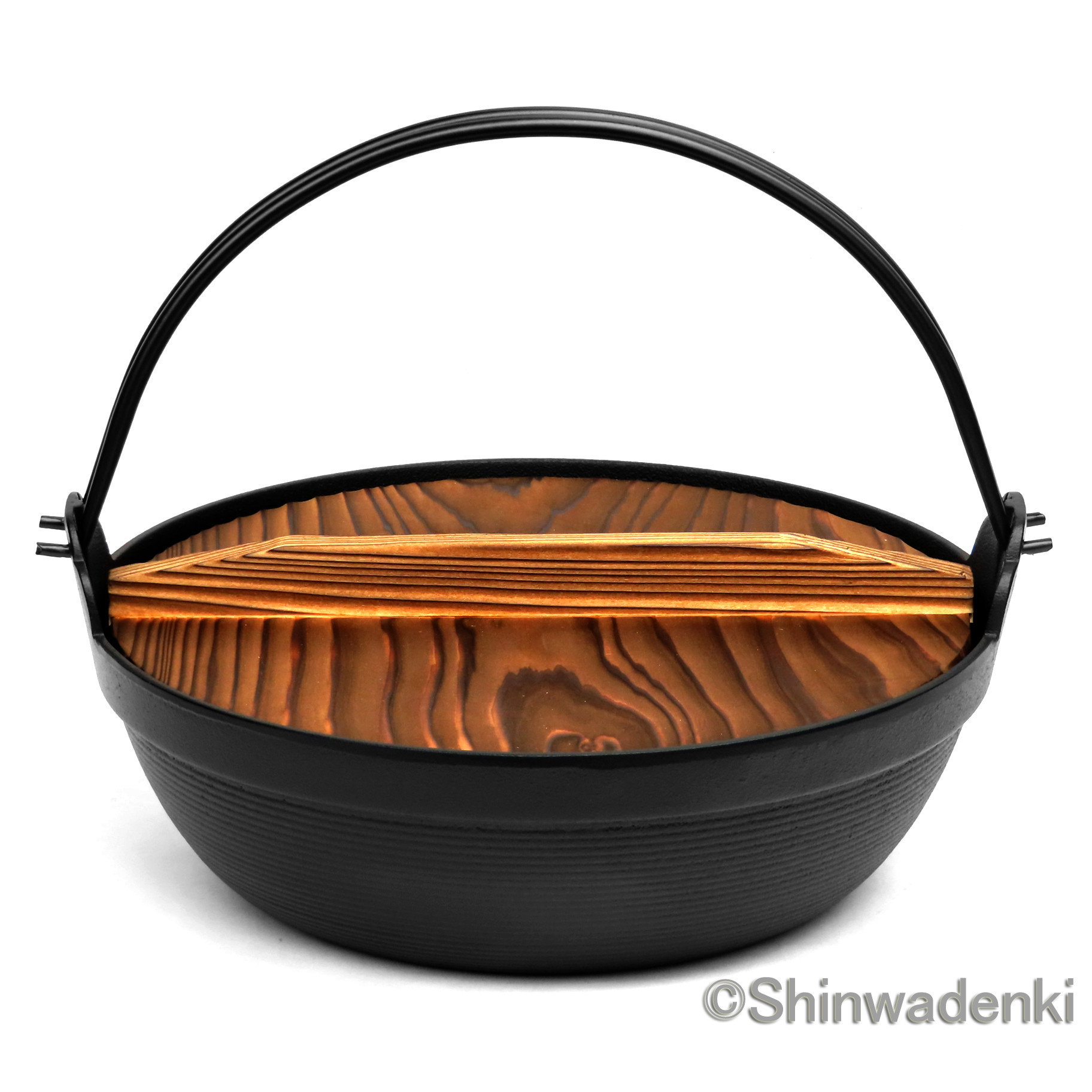 【お取り寄せ】南部鉄器 鉄鍋 ふる里鍋深型24cm ガス・100V/200V IH対応