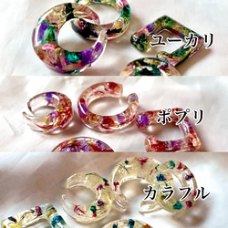 ✾【彩透】花びらで彩るイヤーカフ　基本カラーorカラーオーダー 4枚目の画像