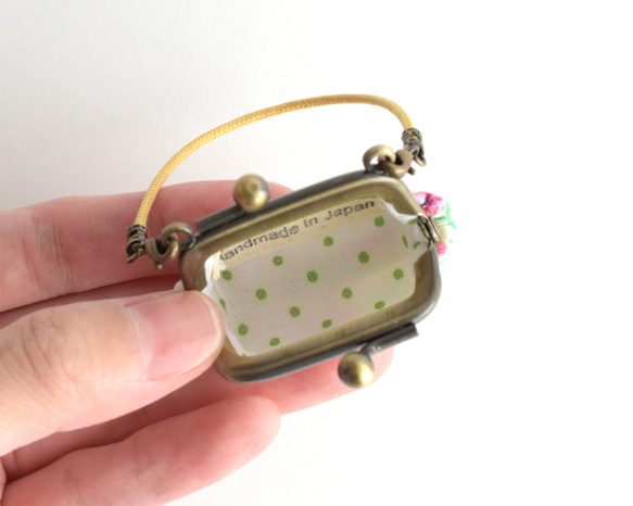 Tiny frame handbag - Liberty Floral Fabric / Green [403] 第5張的照片