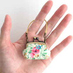 Tiny frame handbag - Liberty Floral Fabric / Green [403] 第2張的照片