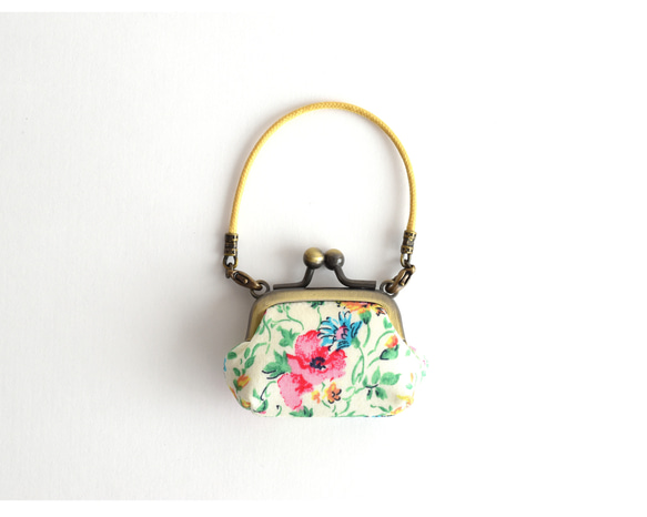 Tiny frame handbag - Liberty Floral Fabric / Green [403] 第1張的照片