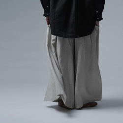 [wafu] 亞麻褲袴褲/亞麻自然色 b002k-amn1 第4張的照片