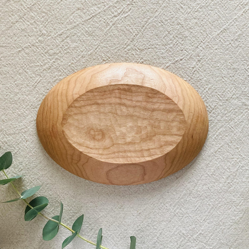 OUTLET_25％OFF】木のオーバル皿（チェリー）#OD-CH-01 大皿 ことのは