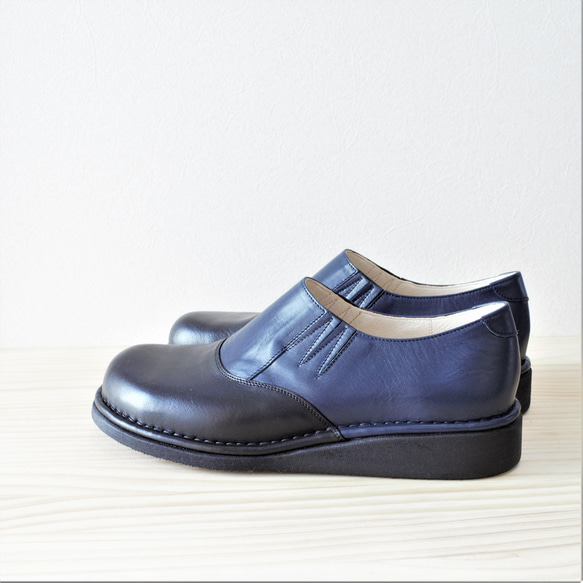 《P》オーダーメイドの革靴 毎日履きたい心地良さ 自分好みに選べる楽しさ  サイドゴアスリッポンP-6 10枚目の画像
