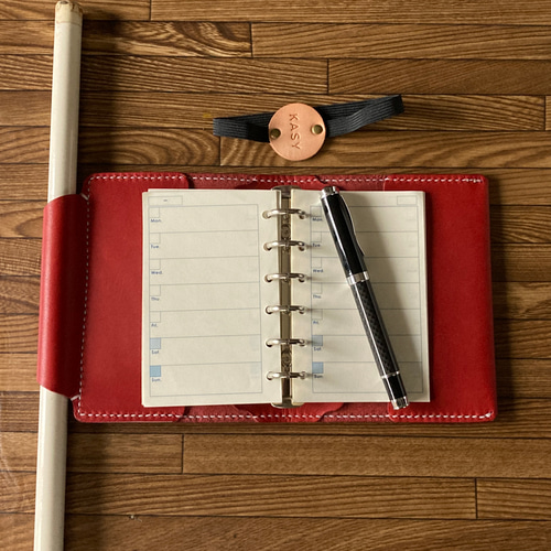 s*k様 A5 6穴バインダーシステム手帳内径19mm マルゴー ペンホルダ A5 6穴バインダーシステム手帳内径19mm マルゴー ペンホルダ