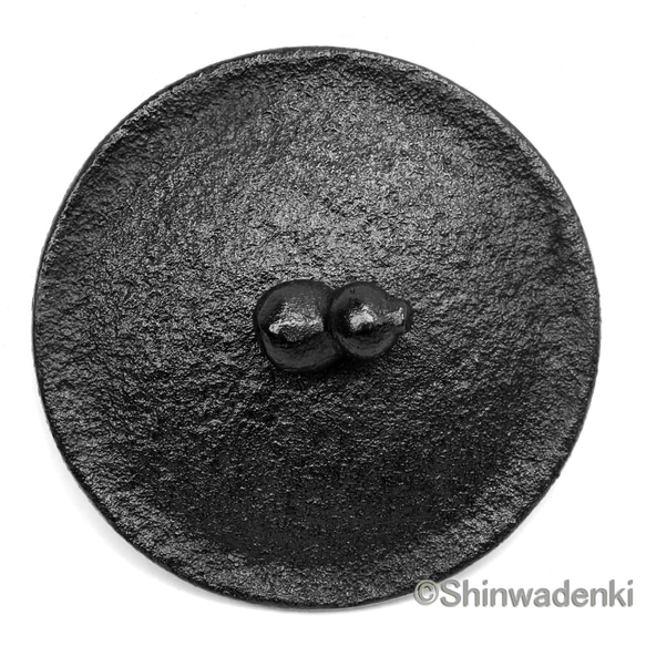 及富 南部鐵器 鐵瓶 鐵壺兩用茶壺 葫蘆0.5L 黑色 日本製 第5張的照片
