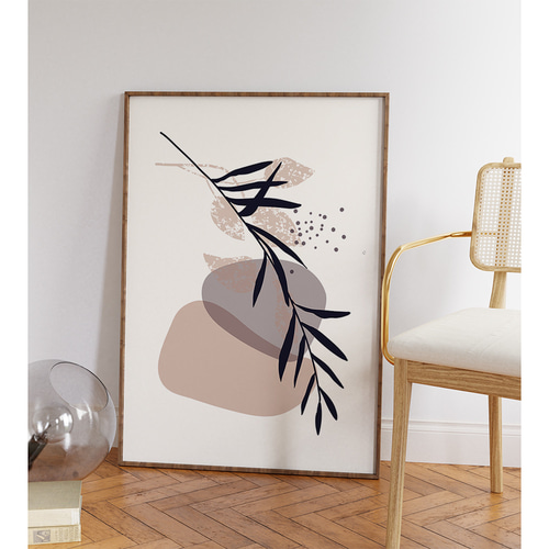 花と葉のポスター / i1452 / 大人可愛い ボタニカル アート