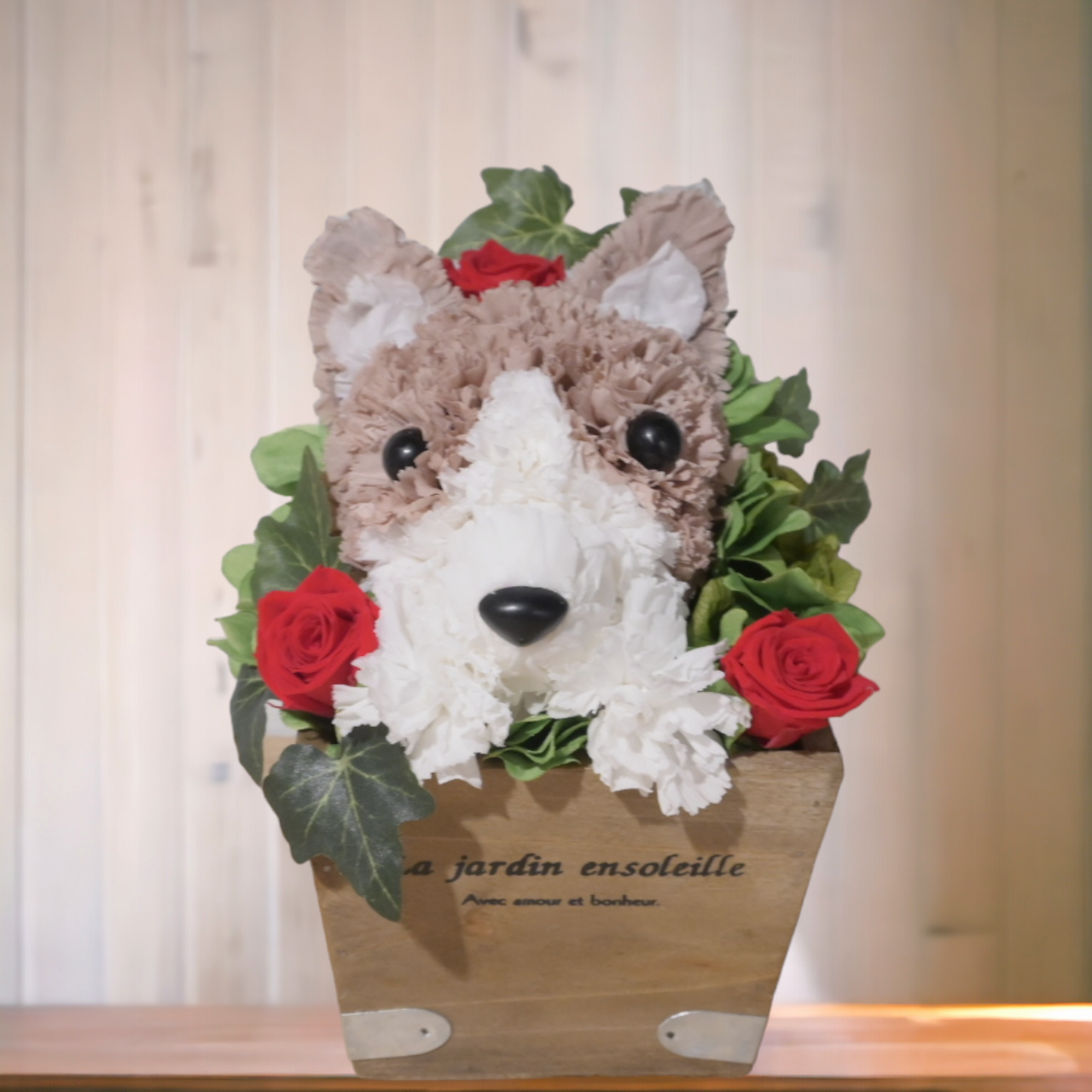 フラワーペット【コーギー】プリザーブドフラワー カーネーション 犬  花 ペット 母の日 誕生日 お供え プレゼント