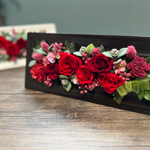 レンデフロール 赤いバラ プリザーブドフラワー ケース入り レンデ