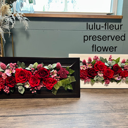 壁にも掛けれる♡赤薔薇のブラウンフレームアレンジ 横長30㎝ 「専用