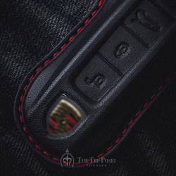 保時捷 Macan Carrera Panamera Cayenne 汽車鑰匙套 皮套 鑰匙套 鑰匙包 鑰匙圈 生日禮物 第3張的照片