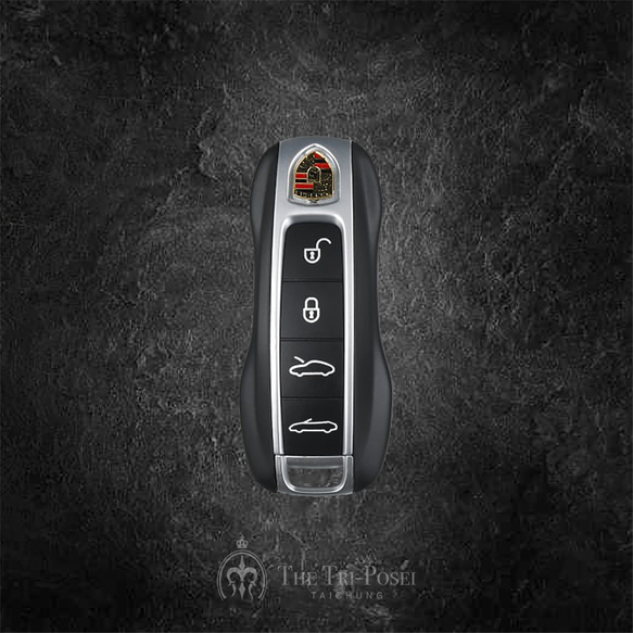 保時捷 Taycan 4S Porsche Macan Panamera Cayenne 皮套 鑰匙包 鑰匙圈 生日禮物 第2張的照片