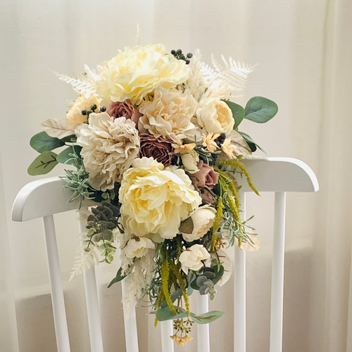 アンティークブーケ、秋冬ブーケ、造花ブーケ、アーティフィシャル  