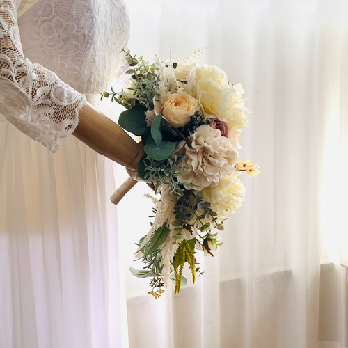 アンティークブーケ、秋冬ブーケ、造花ブーケ、アーティフィシャル  