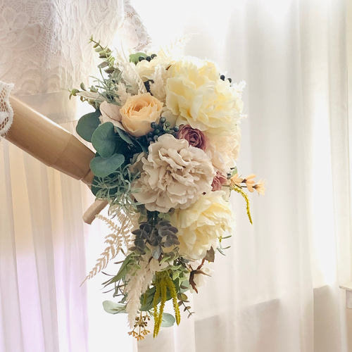 アンティークブーケ、秋冬ブーケ、造花ブーケ、アーティフィシャル  