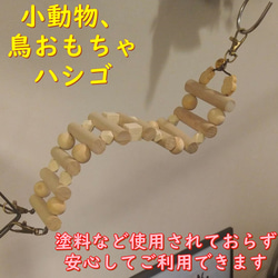 小動物、鳥おもちゃ（TOY-03-002)　ハシゴ鳥用品 1枚目の画像