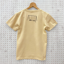 ブランコ熊 Tシャツ ナチュラル ベージュ メンズ レディース tシャツ Ｔシャツ くまＴ イラストＴ 5枚目の画像