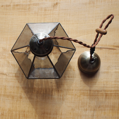 アンティーク調のクリアガラスのペンダントライト シーリングライト