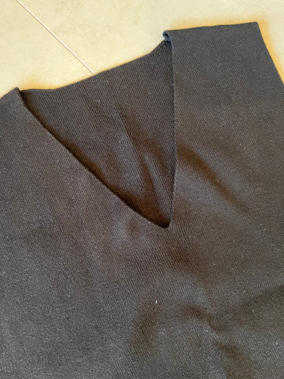 【再販】重ね着に最適な サイドスリット ニットベスト  リニューアル【サイドリボンニットベスト】 8枚目の画像