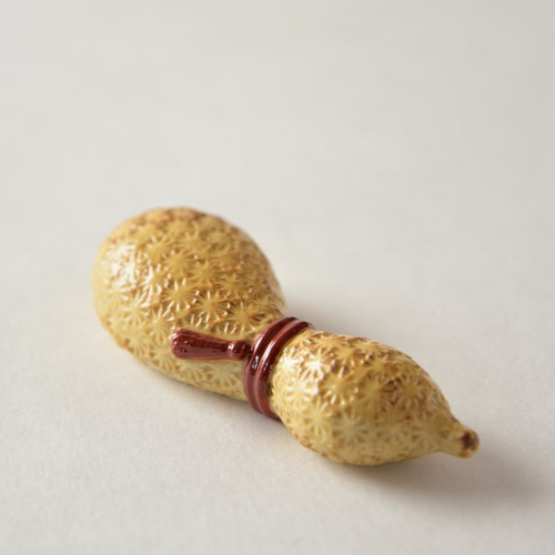 陶器製ひょうたん型箸置きセット 5個セット 深川製磁 花