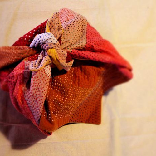 □SAYOCAFEパッチワーク&刺し子のフリークロス 弁当袋・風呂敷 衣工房  