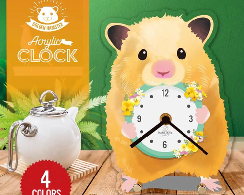 ハムスターCLOCK ヤミー! 掛け時計・置き時計 ハム's 工房 通販