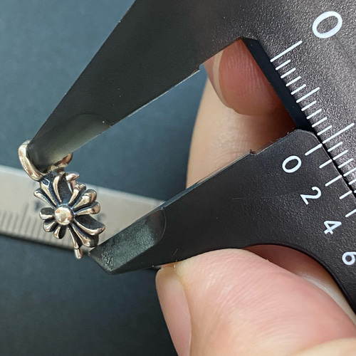 シルバー925純銀素材 ドロップピアス 両耳 シルバー クロスピアス 刻印