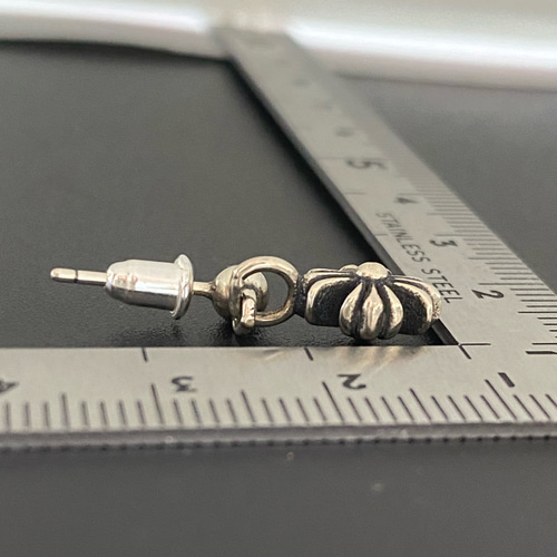 シルバー925純銀素材 ドロップピアス 両耳 シルバー クロスピアス 刻印