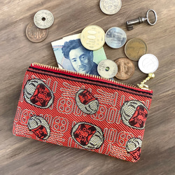 畳縁　硬幣錢包　名片夾　不倒翁　復古　日式　幸運的商品 第1張的照片