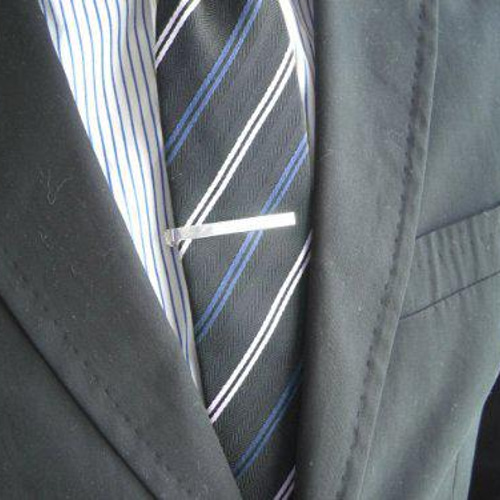 ネクタイピン メンズ シンプル プレーン ビギナーズ クリップ式 送料