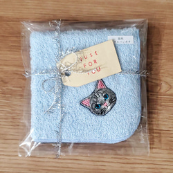 猫さん刺繍の白い泉州ハンカチタオル♬ 11枚目の画像