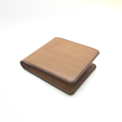 二つ折り財布　ハンドメイド 栃木レザー 財布 二つ折り ヌメ革 革財布 ショートウォレット