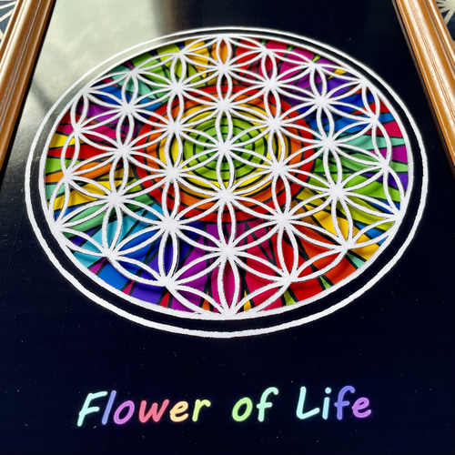 切り絵「フラワーオブライフその6改」 切り絵 kitatik 通販 10317542