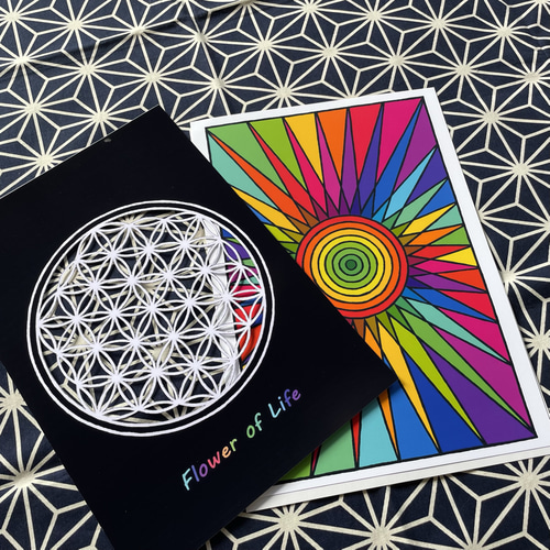 切り絵「フラワーオブライフその6改」 切り絵 kitatik 通販 10317542